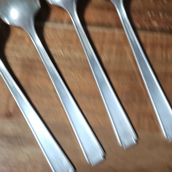 4 Oneida Community Silverplate Noblesse Spoons 6" no monogram 1930s Art Deco - Picture 8 of 12